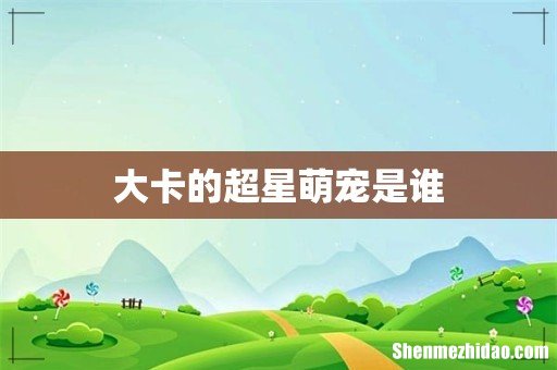 大卡的超星萌宠是谁