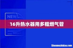 16升热水器用多粗燃气管