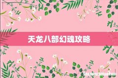 天龙八部幻魂攻略