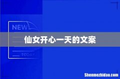 仙女开心一天的文案