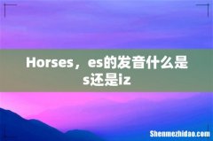 Horses，es的发音什么是s还是iz