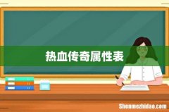 热血传奇属性表