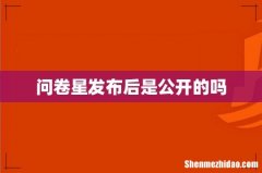 问卷星发布后是公开的吗