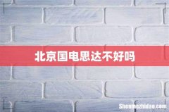 北京国电思达不好吗