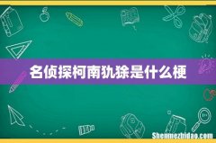 名侦探柯南犰狳是什么梗