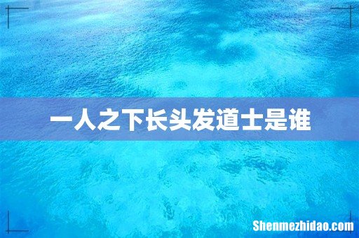 一人之下长头发道士是谁