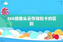 360摄像头云存储和卡的区别