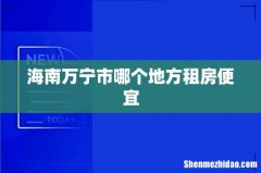 海南万宁市哪个地方租房便宜