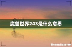 魔兽世界243是什么意思
