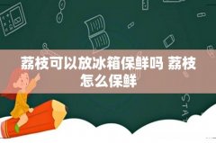 荔枝可以放冰箱保鲜吗 荔枝怎么保鲜