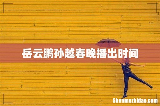 岳云鹏孙越春晚播出时间