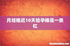月经推迟10天验孕棒是一条杠