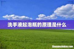 洗手液起泡瓶的原理是什么