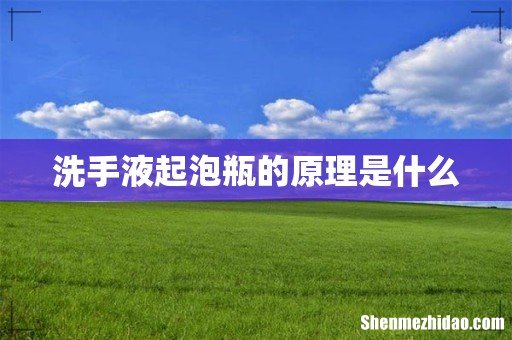 洗手液起泡瓶的原理是什么