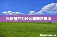 冰糖葫芦为什么越来越难卖