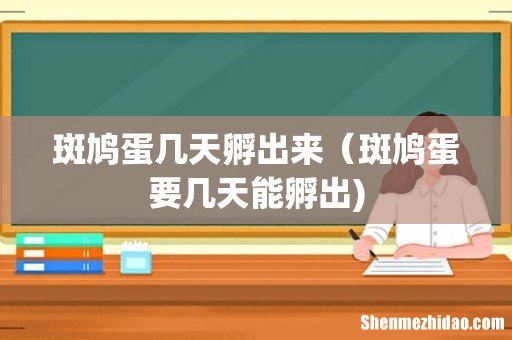 斑鸠蛋几天孵出来(斑鸠蛋要几天能孵出)