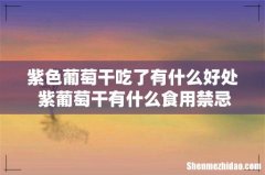 紫色葡萄干吃了有什么好处 紫葡萄干有什么食用禁忌