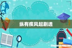 纵有疾风起剧透