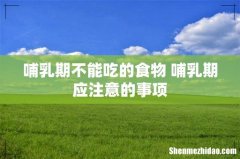 哺乳期不能吃的食物 哺乳期应注意的事项