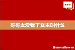 哥哥太爱我了女主叫什么