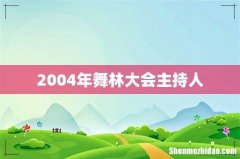 2004年舞林大会主持人