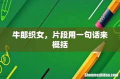 牛郎织女，片段用一句话来概括