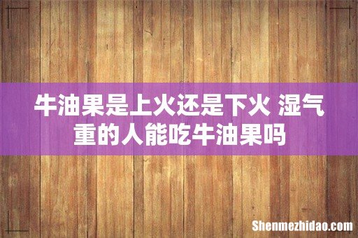 牛油果是上火还是下火 湿气重的人能吃牛油果吗