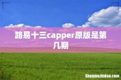 路易十三capper原版是第几期