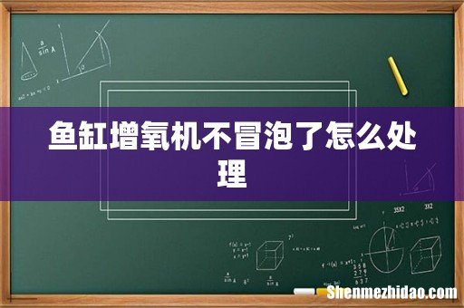 鱼缸增氧机不冒泡了怎么处理