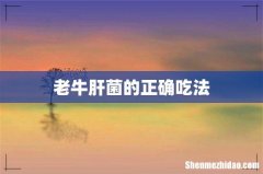 老牛肝菌的正确吃法