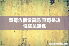 蓝莓含糖量高吗 蓝莓是热性还是凉性