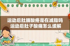 运动后肚腩酸疼是在减脂吗 运动后肚子酸痛怎么缓解