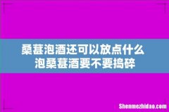 桑葚泡酒还可以放点什么 泡桑葚酒要不要捣碎
