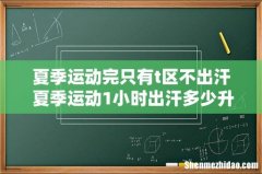 夏季运动完只有t区不出汗 夏季运动1小时出汗多少升
