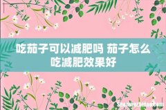 吃茄子可以减肥吗 茄子怎么吃减肥效果好