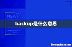 backup是什么意思