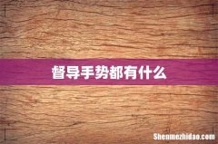 督导手势都有什么