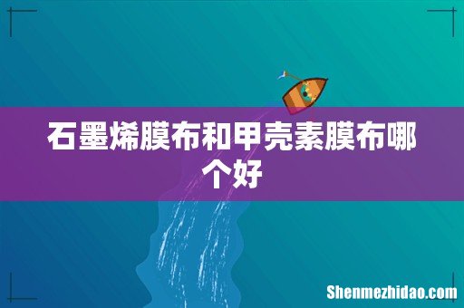 石墨烯膜布和甲壳素膜布哪个好