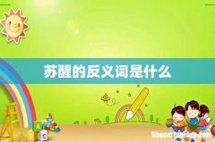 苏醒的反义词是什么