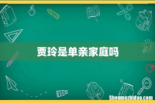 贾玲是单亲家庭吗