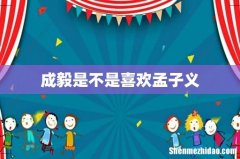 成毅是不是喜欢孟子义