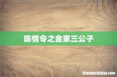 陈情令之金家三公子