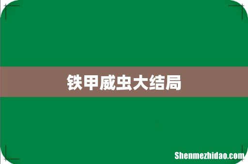 铁甲威虫大结局