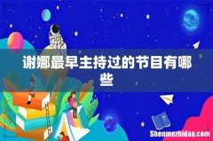 谢娜最早主持过的节目有哪些