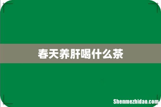 春天养肝喝什么茶