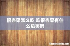 银杏果怎么吃 吃银杏果有什么危害吗