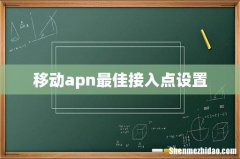 移动apn最佳接入点设置