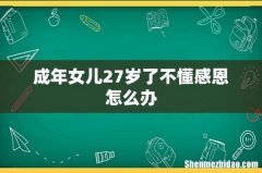 成年女儿27岁了不懂感恩怎么办