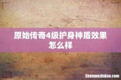 原始传奇4级护身神盾效果怎么样