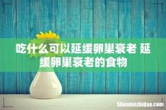 吃什么可以延缓卵巢衰老 延缓卵巢衰老的食物